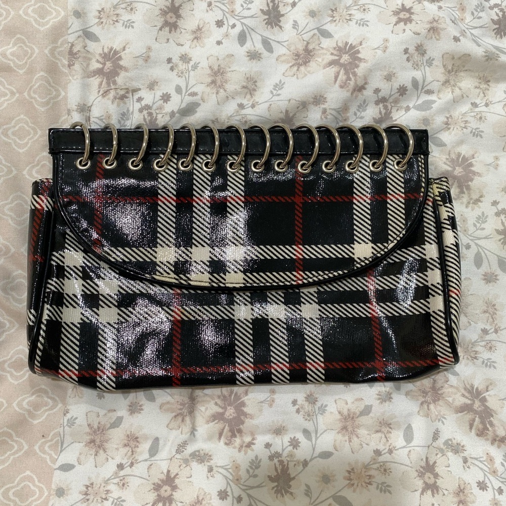 Stylish Black and Red Plaid Women's Bag